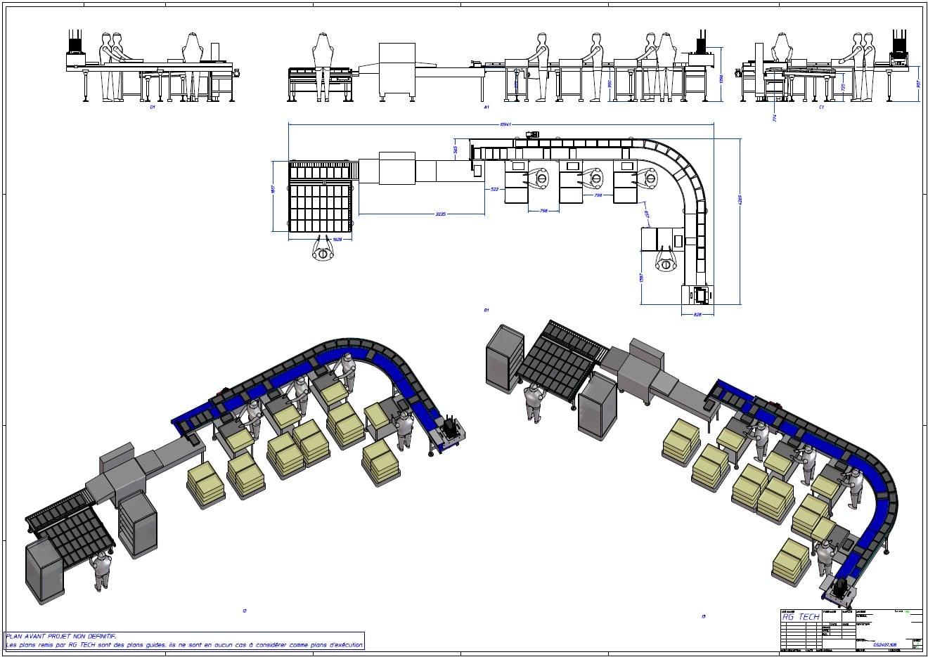 plan projet implantation automatisation alimentation et sortie operculeuse