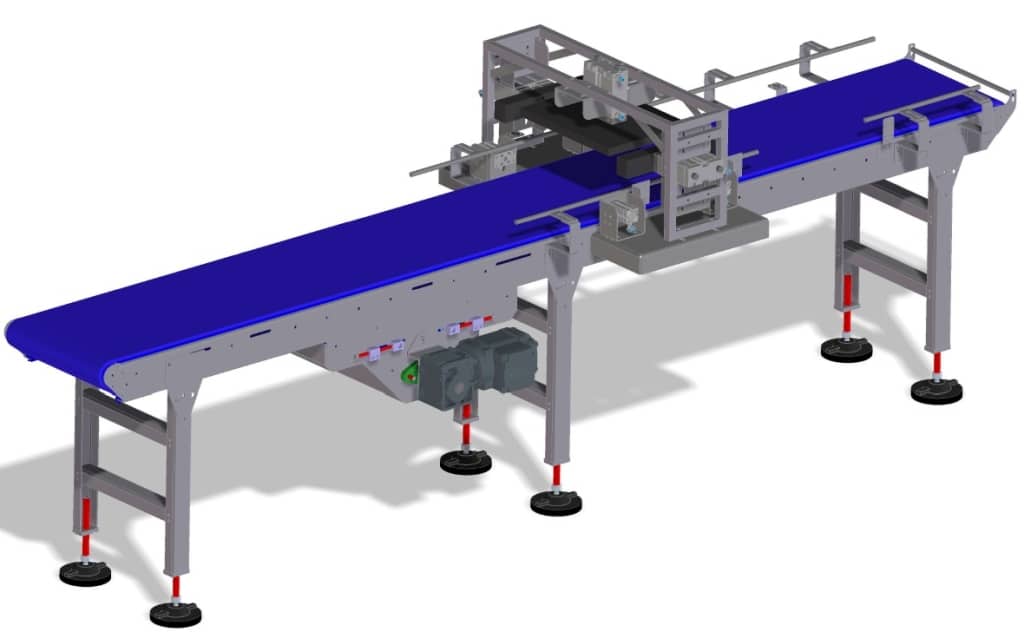 Conception et fourniture d’un convoyeur avec module de pressage